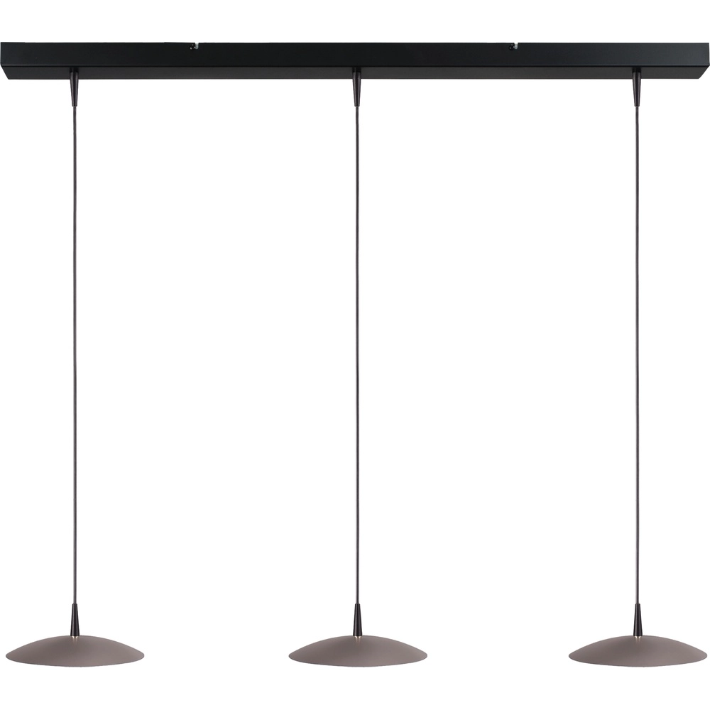 3-Licht Pendellampe Scala 100 cm schwarz mit Nickel Ø 20 cm