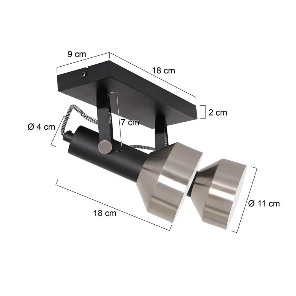 Doppel-Deckenlampe Acier Steinhauer 8712746151459