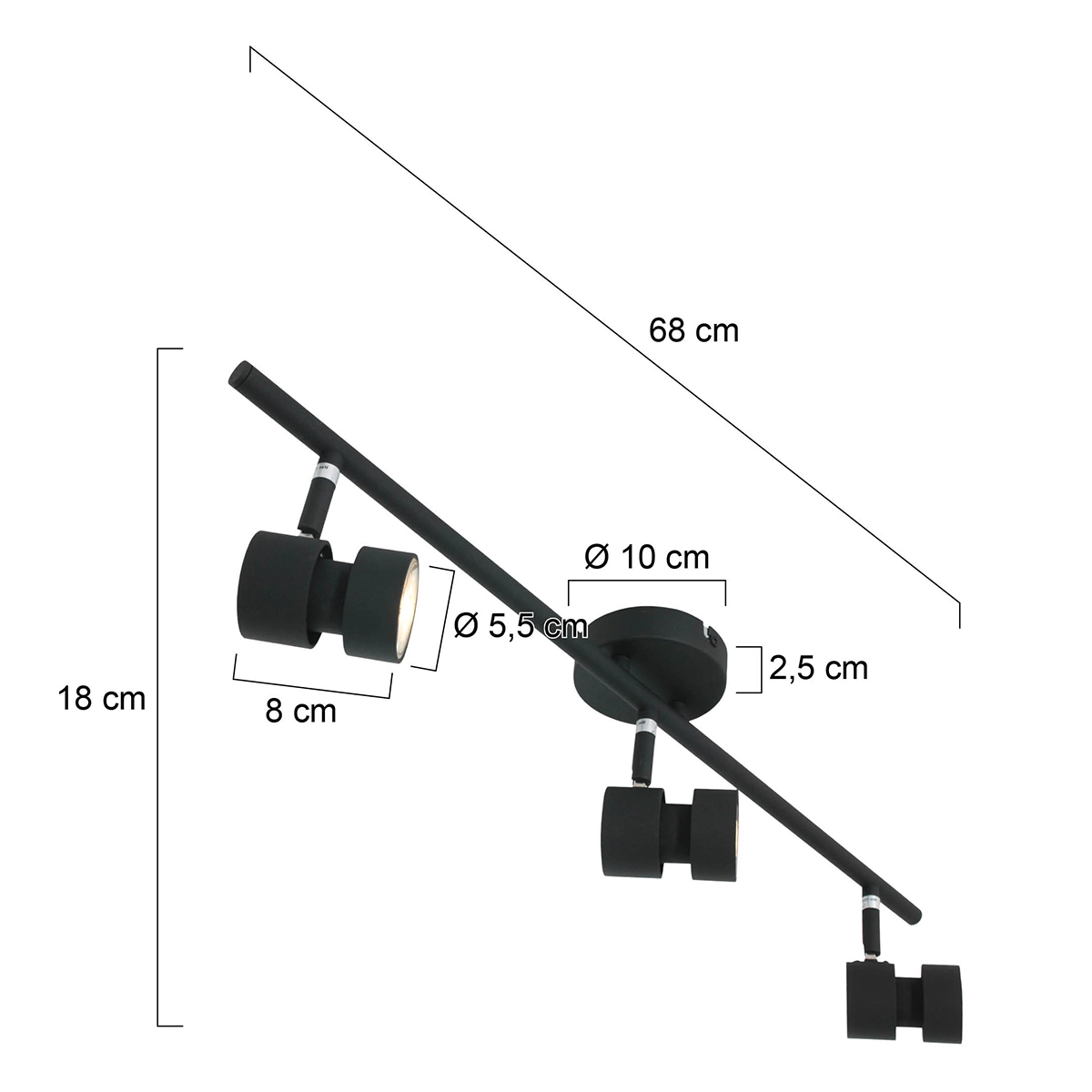 LED-Aufbaustrahler Natasja LED 3-flammig Steinhauer 8712746134988