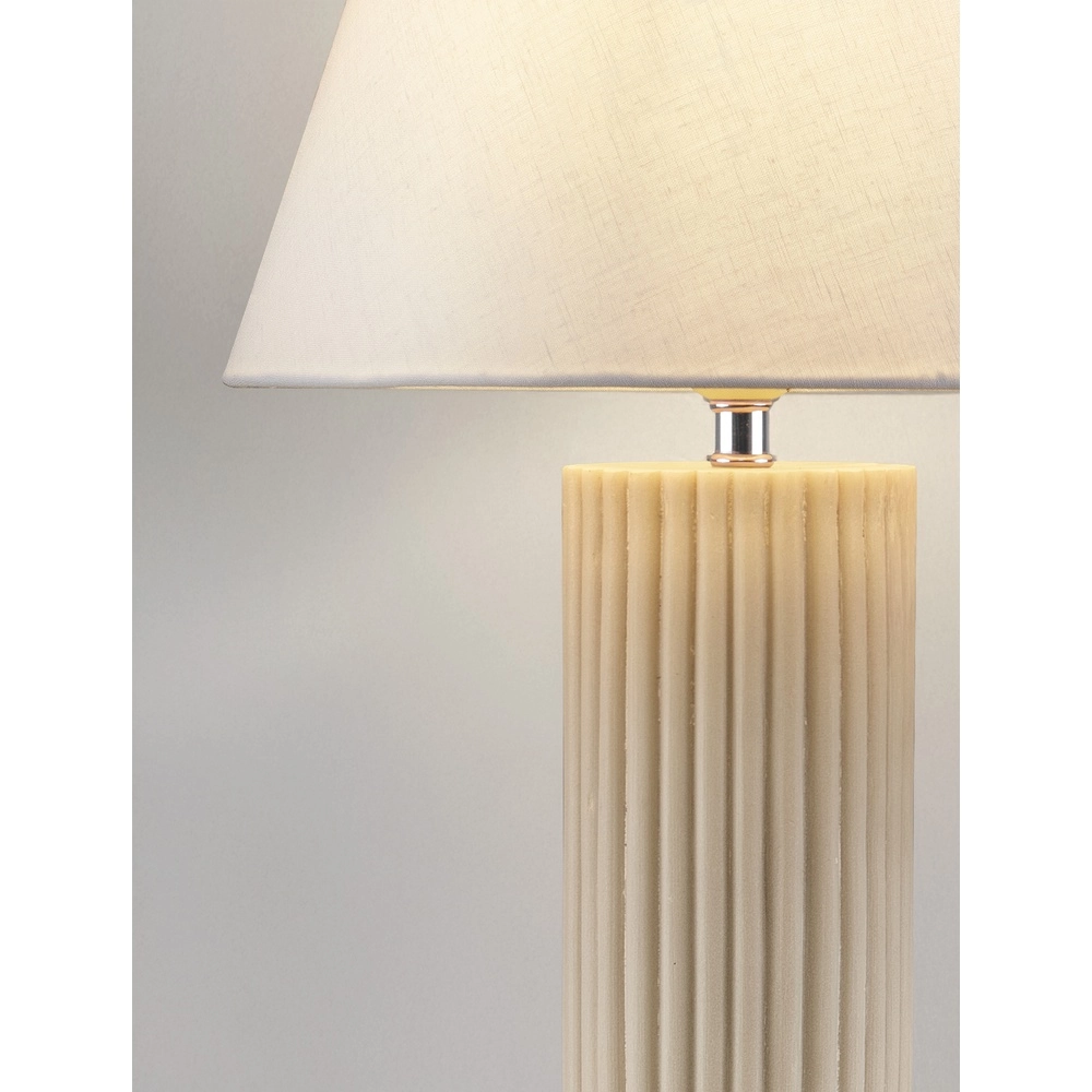 Tischlampe Bacco beige mit weißem Farbton Lyora 5212017468161