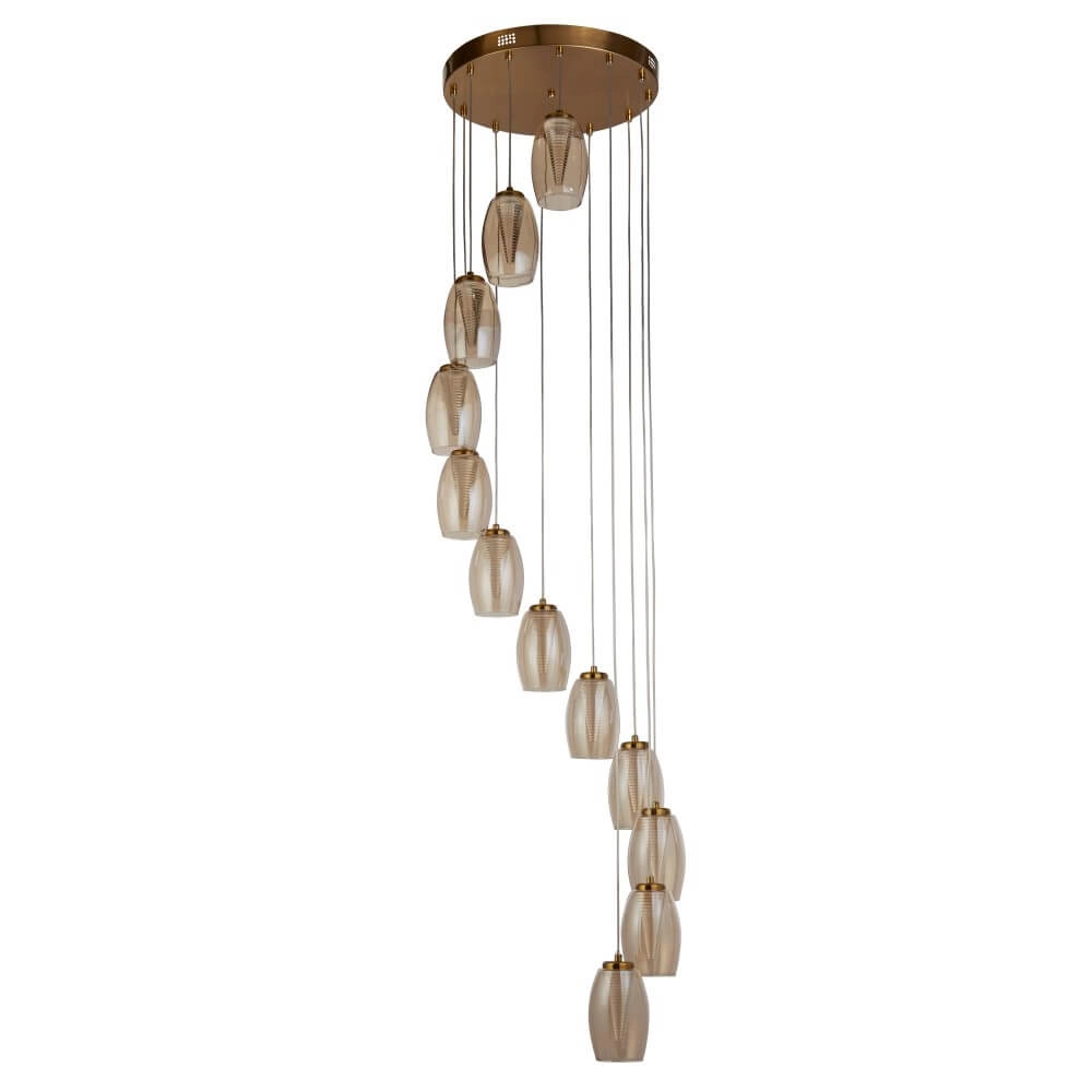 Hängelampe mit 12 Leuchten Cyclone Bronze