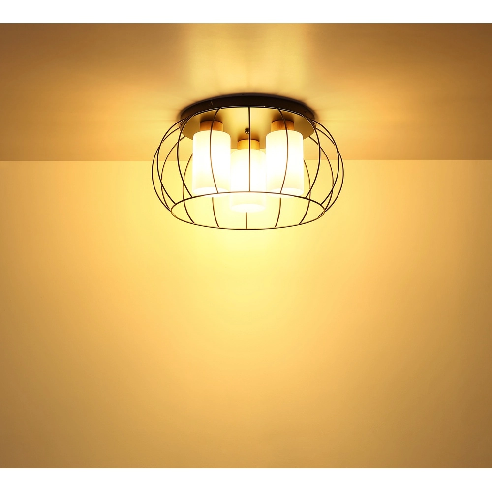 Deckenlampe Rowena 3-Licht Schwarz Globo 9007371589982