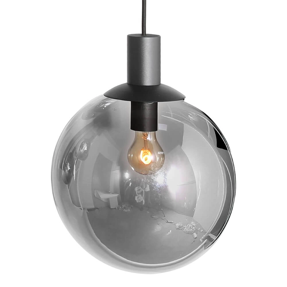 Esstisch-Hängelampe Bollique schwarz mit Rauchglas Steinhauer 8712746172973