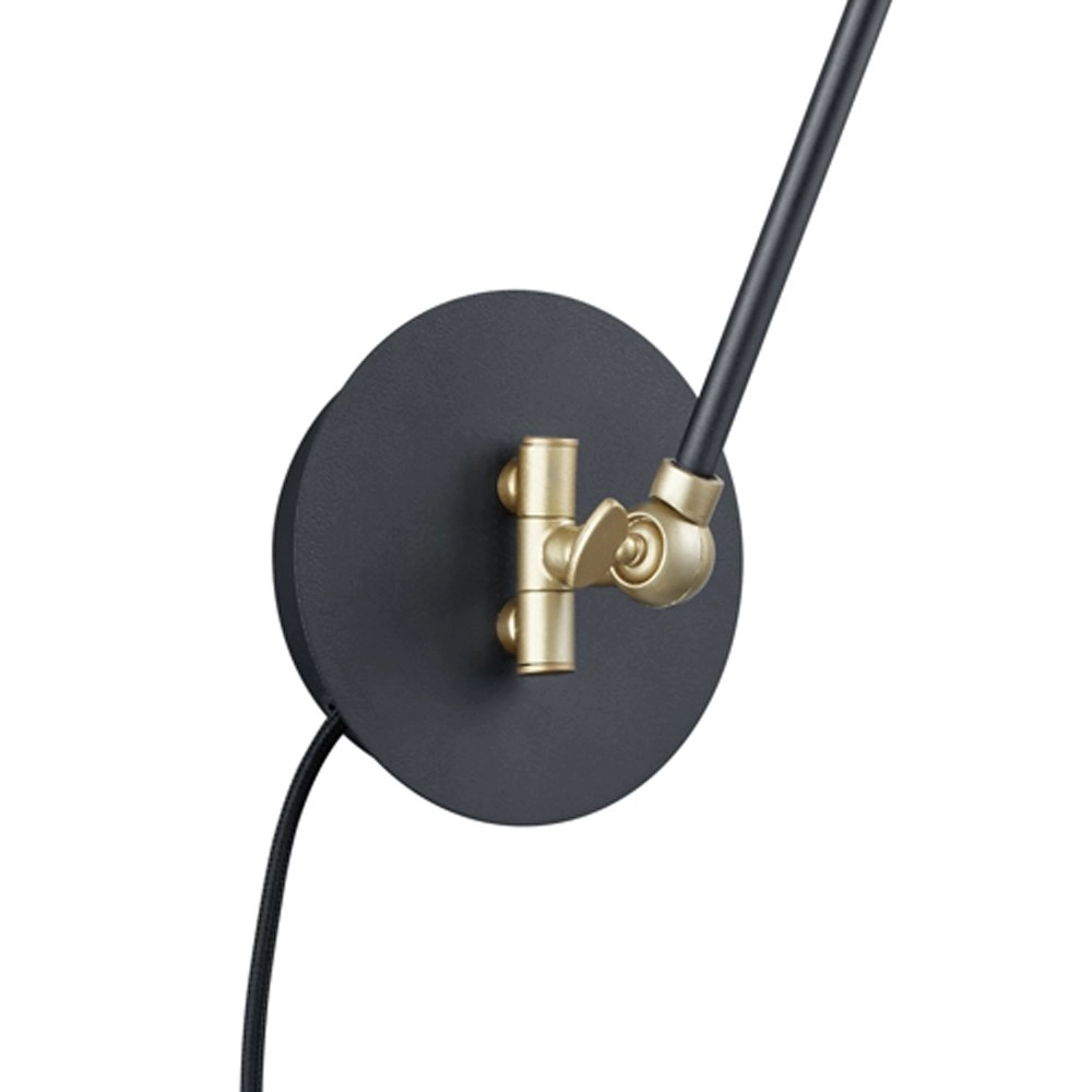 Leselampe Edward schwarz mit gold Trio 4017807388473