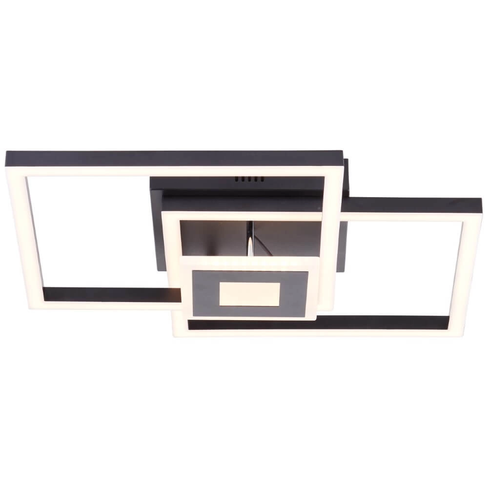 Deckenleuchte Bray quadratisch schwarz Brilliant 4004353420016