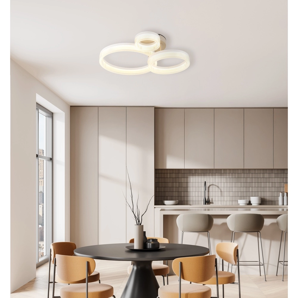 Moderne Deckenleuchte Zara sandbraun 51cm Globo 9007371579068