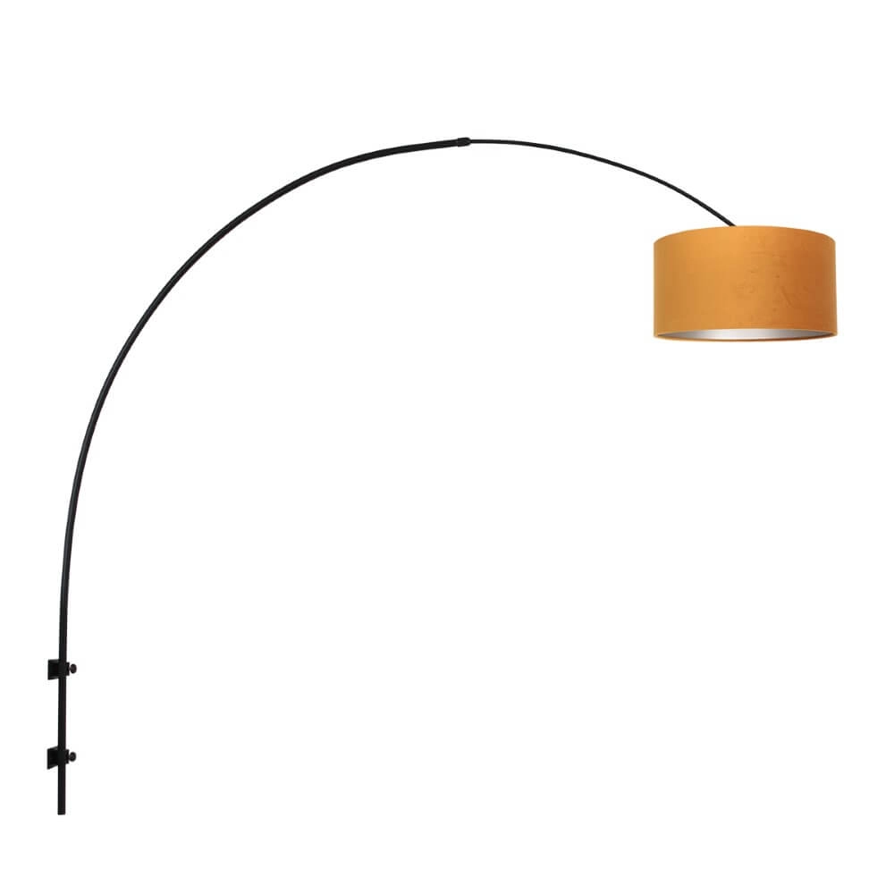 Wandbogenlampe Sparkled schwarz mit gold Steinhauer 8712746146110