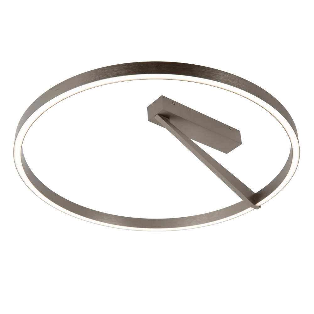 Design-Deckenlampe Applause Ø 60cm – gebürsteter Stahl – mit Fernbedienung Premium by Lucide 5411212221803