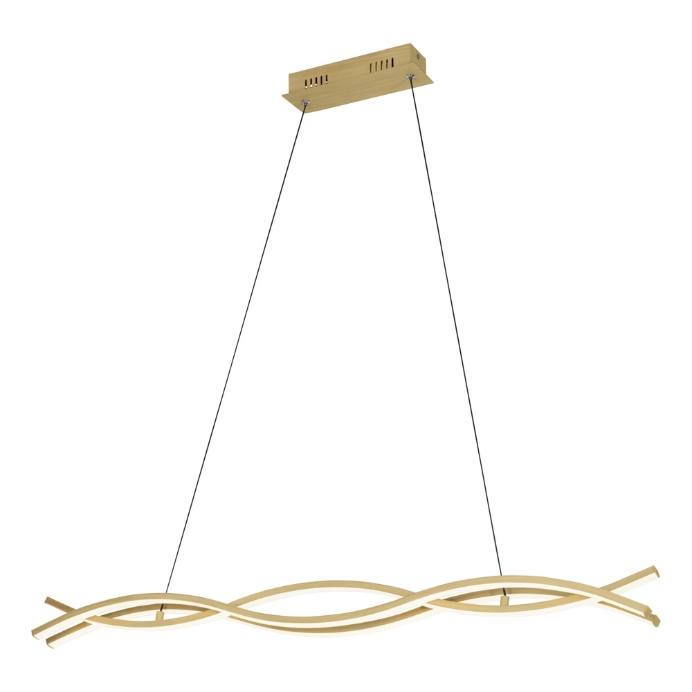 LED-Pendellicht mit Holzoptik Lasana 4 90 cm Eglo 9008606310326
