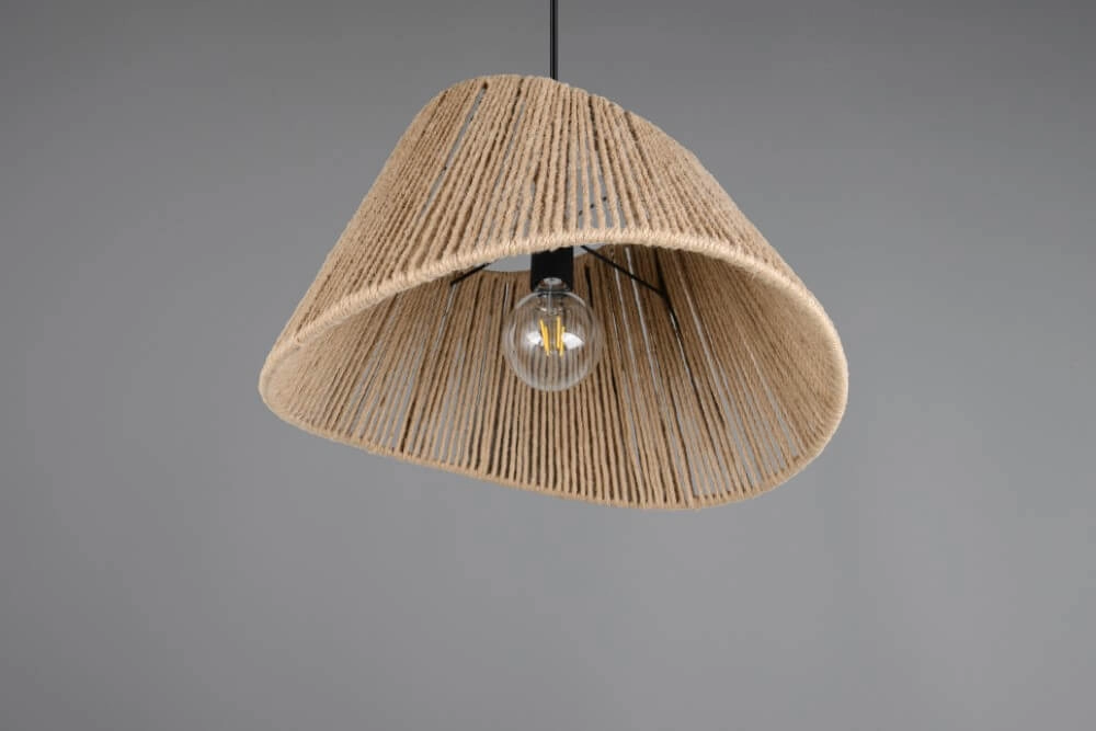 Japandi Pendelleuchte Valerie Rattan Ø 52cm Trio 4017807637380