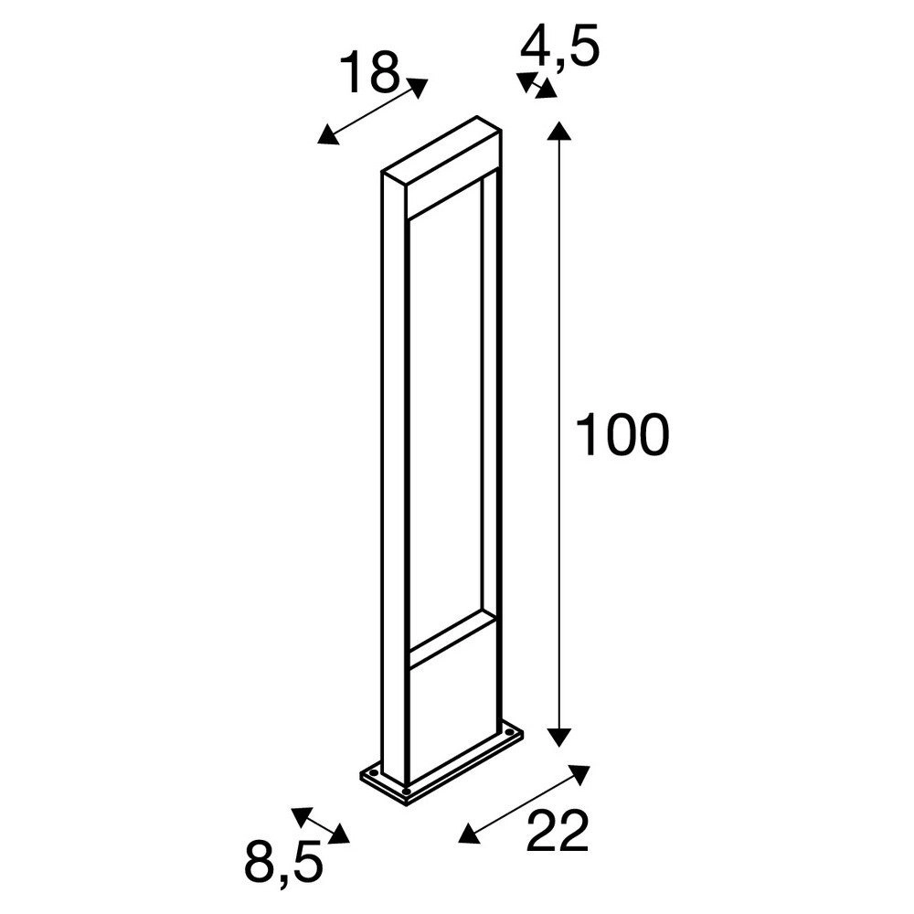 Lampe Flatt 100cm SLV 4024163231527