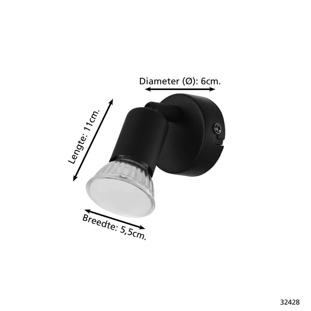 Schwarzer Fleck Buzz-Led Eglo 9002759324285