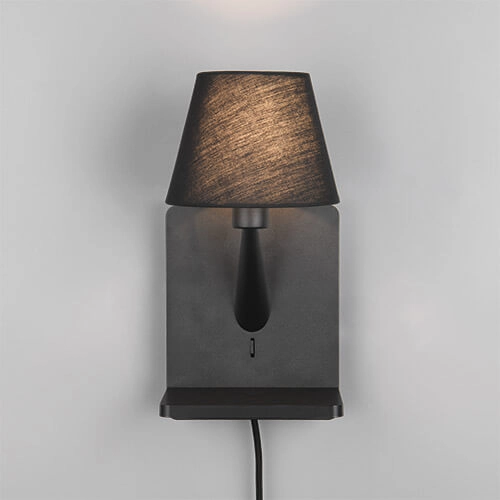 Schlankes Nachtlicht Comfort schwarz - mit USB Trio 4017807614763