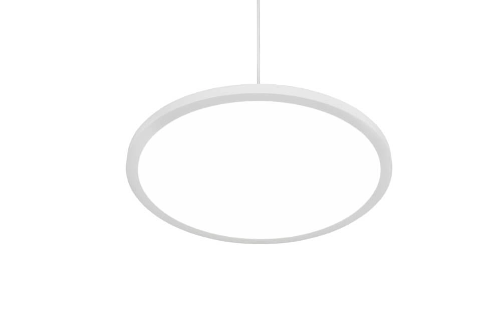 Weiße, elegante Hängelampe Tray Ø 40cm Trio 4017807537956