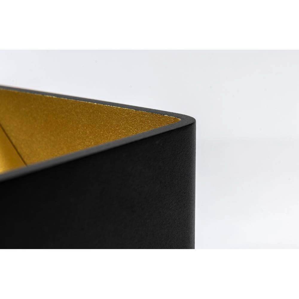 Quadratische Wandleuchte Fulda schwarz mit gold Artdelight 8719831736324