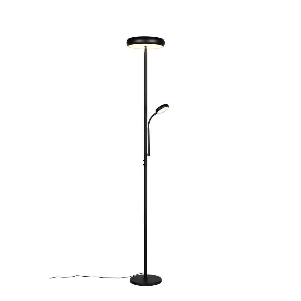 Stehlampe Palermo schwarz mit Leselampe