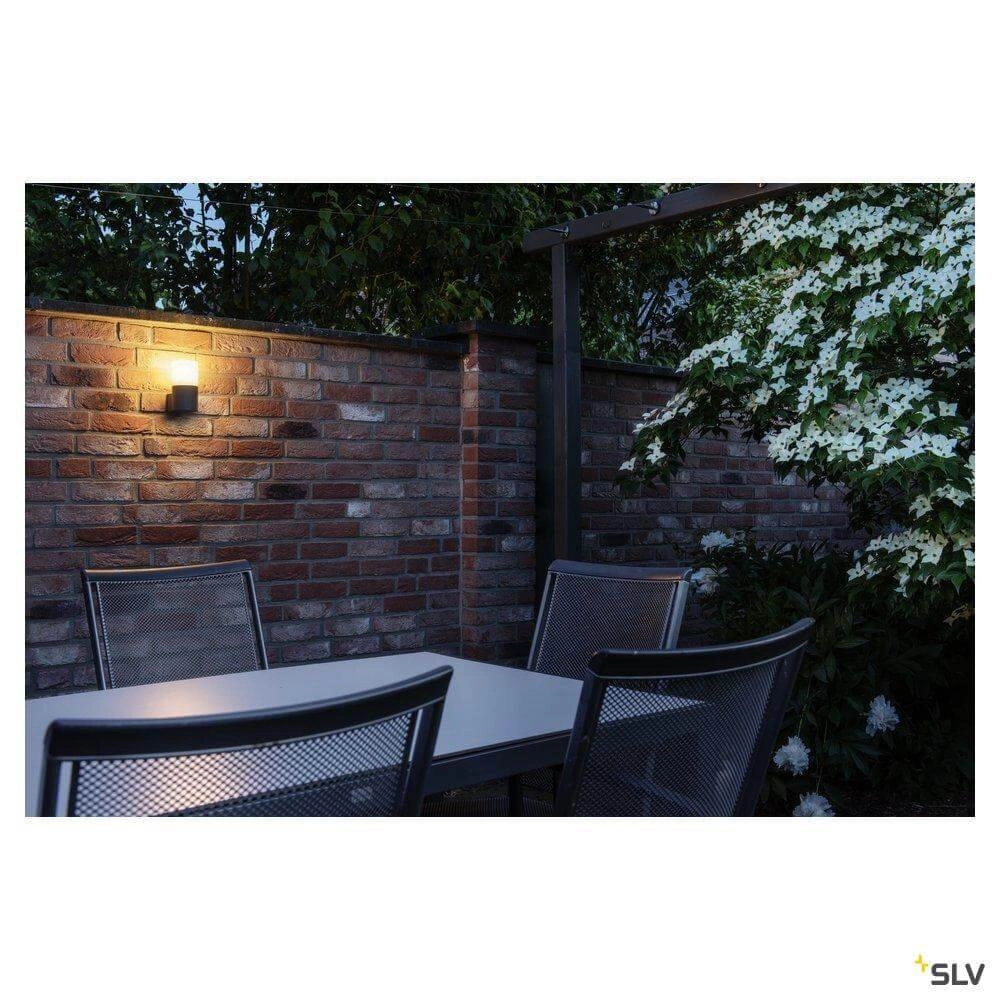 Anthrazitfarbene Außenlampe Grafit SLV 4024163262750