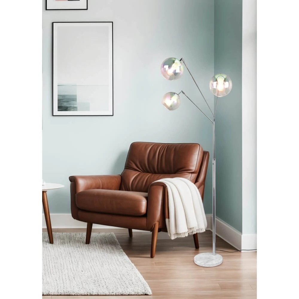 Design-Stehleuchte Paxton Chrom Trio 4017807641219