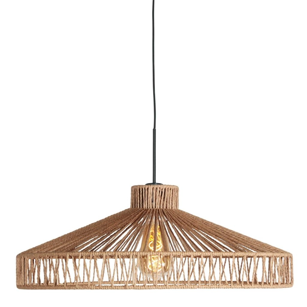 Pendellampe Ropex mit Rattan-Schattierung Ø50 cm