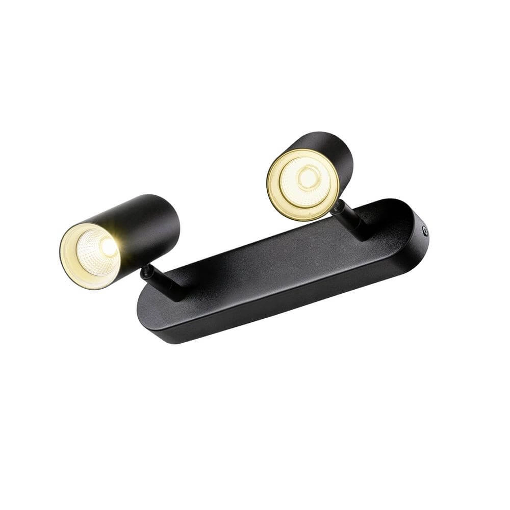 Aufputz-Spot Noblo schwarz 2-flammig 3000K SLV 4024163300377