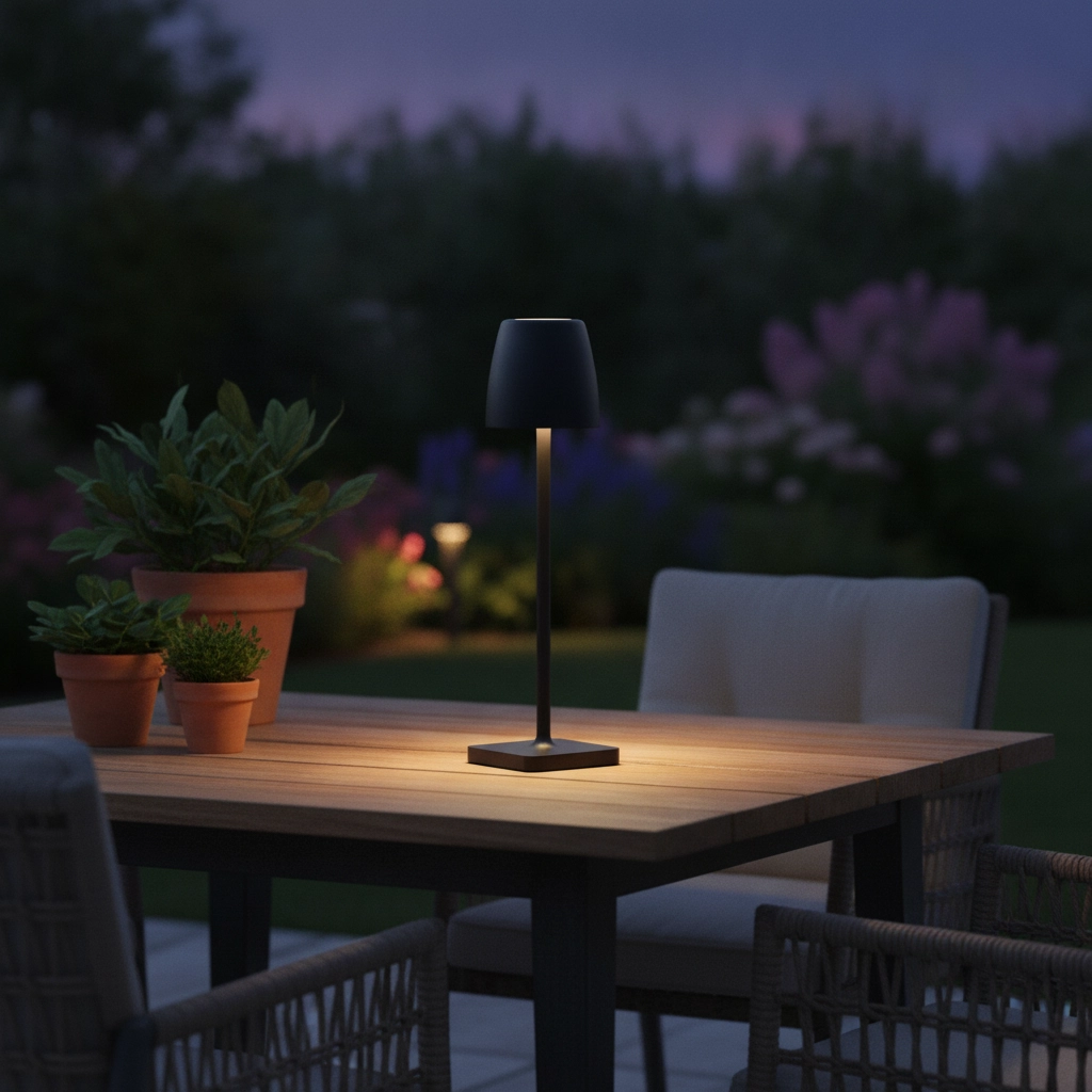 Tischlampe Colt anthrazit wiederaufladbar