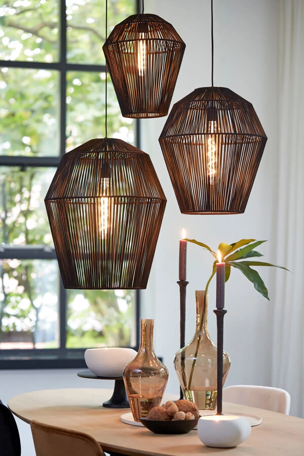 Böhmische Pendelleuchte Deya schwarz Ø 45cm Light & Living 8717807681166