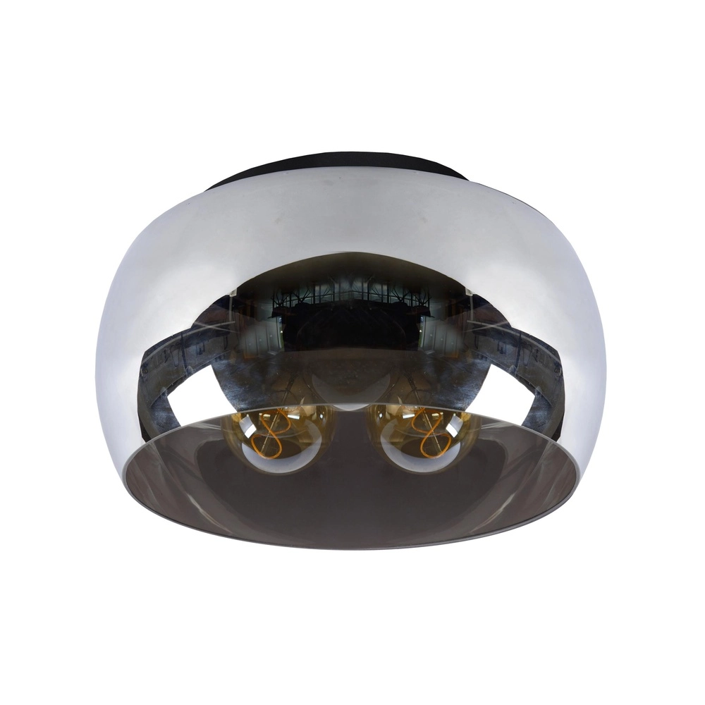 Deckenlampe Olivia Ø 40 cm schwarz mit Rauchglas