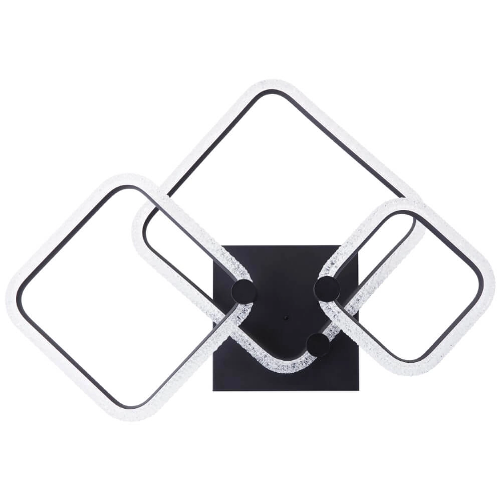 Quadratische Deckenleuchte Aydin Schwarz Brilliant 4004353442070