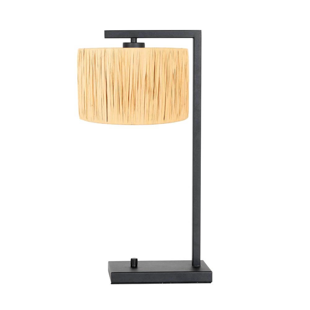 Tischlampe Stang mit Dimmer und strohfarbenem Schirm Steinhauer 8712746172157