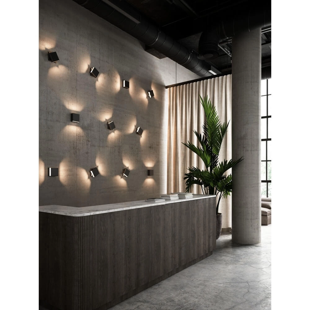 Quadratische Wandleuchte Turn schwarz Nordlux 5704924000638