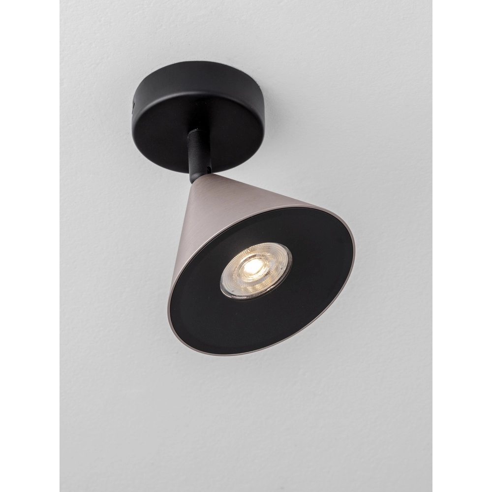 Deckenlampe Conico schwarz mit kaffeebraun Lyora 5212017475367