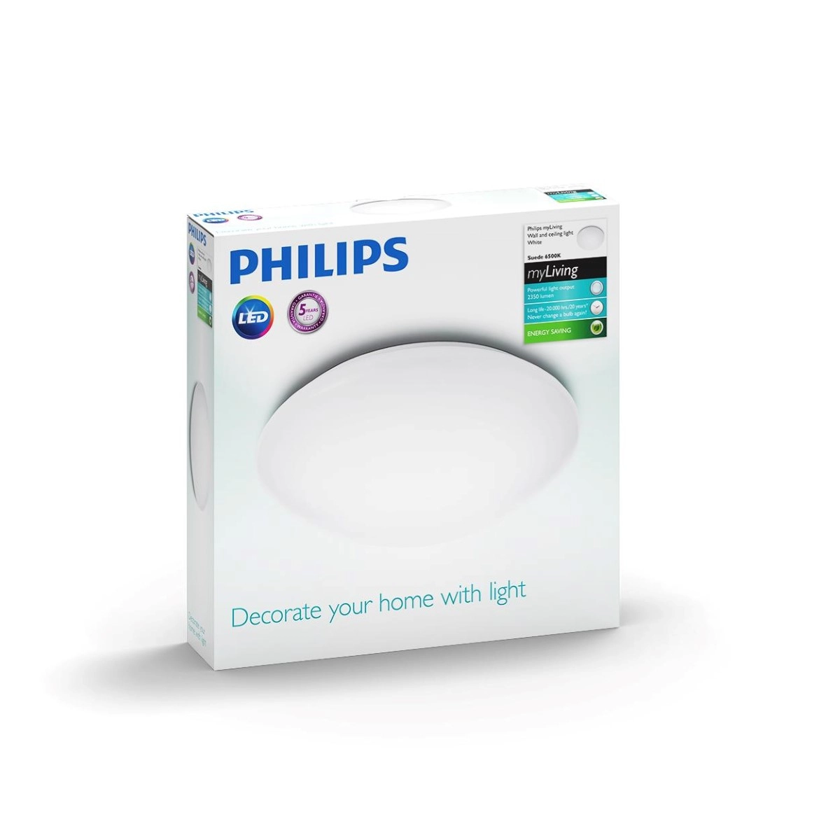 Deckenleuchte Suede Ø 38cm 6500K Philips 8718696163603