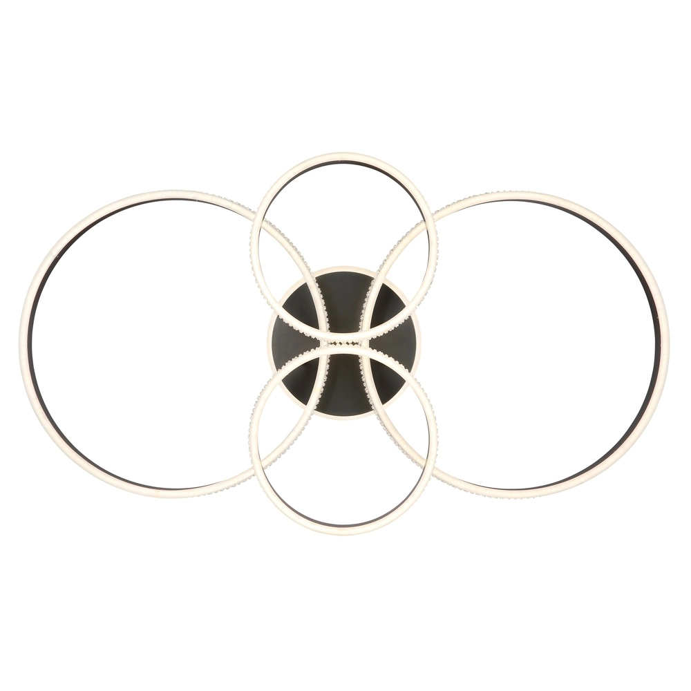 Design-Deckenlampe Grouni 4 Ringe Titanmatt Globo 9007371533879