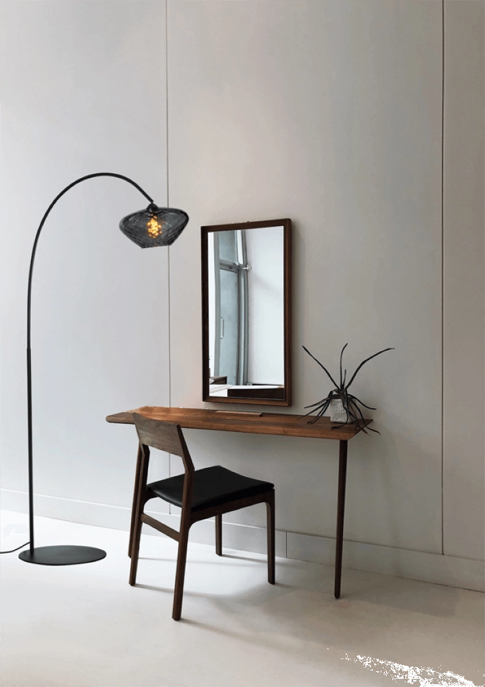 Bogenlampe Porto Blütenrauchglas - Ø 30cm Masterlight 8718121268903