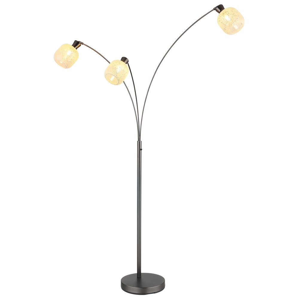 3-Licht Stehlampe Brokana Gunmetal