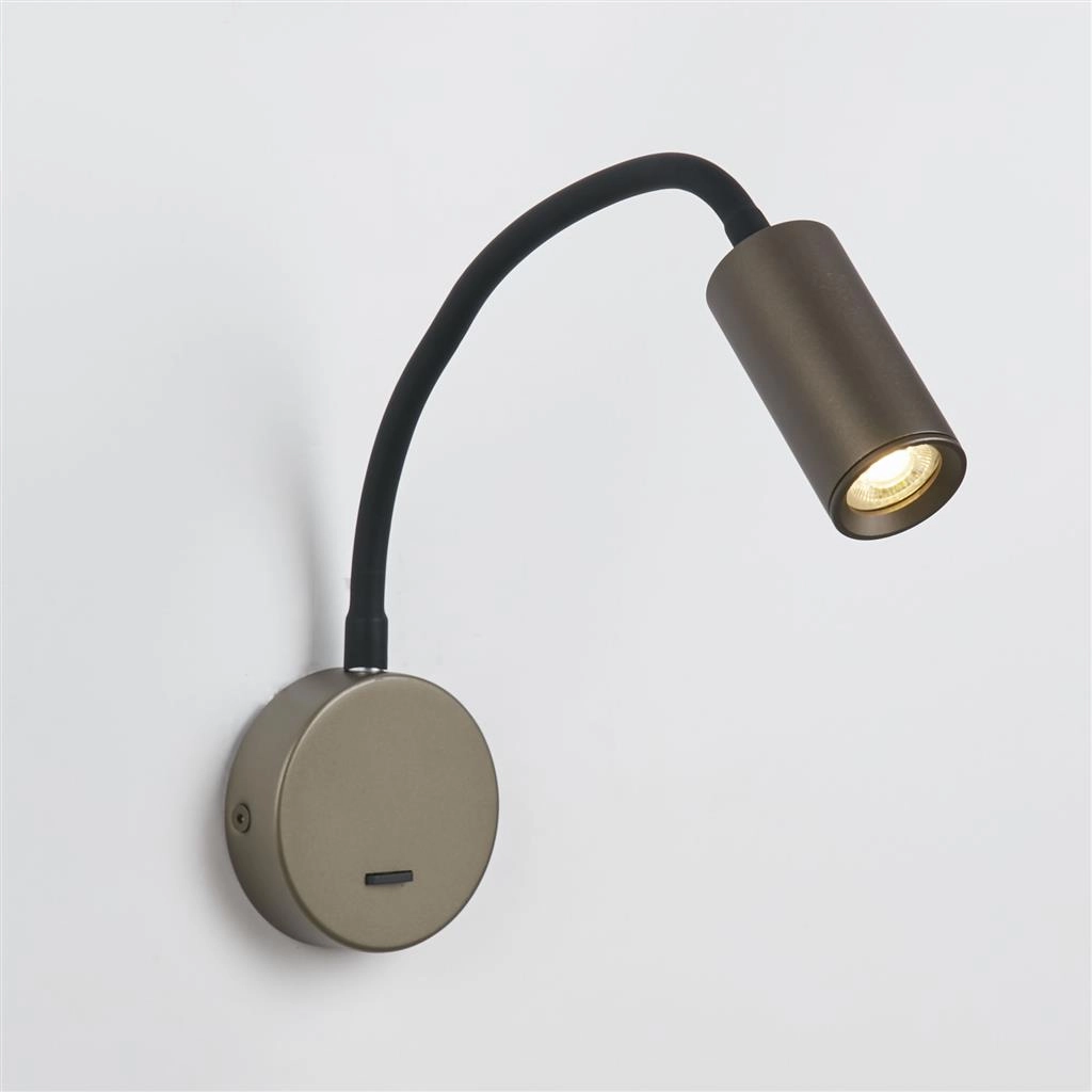 Nachttischlampe Ciara Bronze flexibel