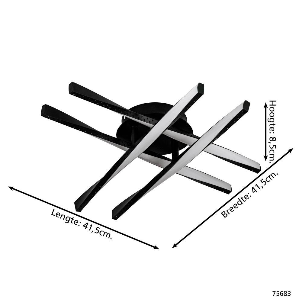 Design-Deckenlampe Adeje Schwarz Eglo 9002759756833