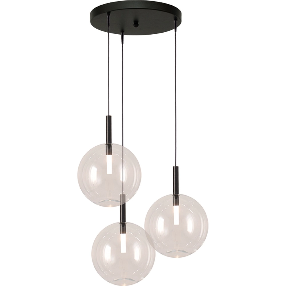 3L vide Pendellampe Lido Ball mit Ø 24 cm klarem Glas Masterlight 8718121335384