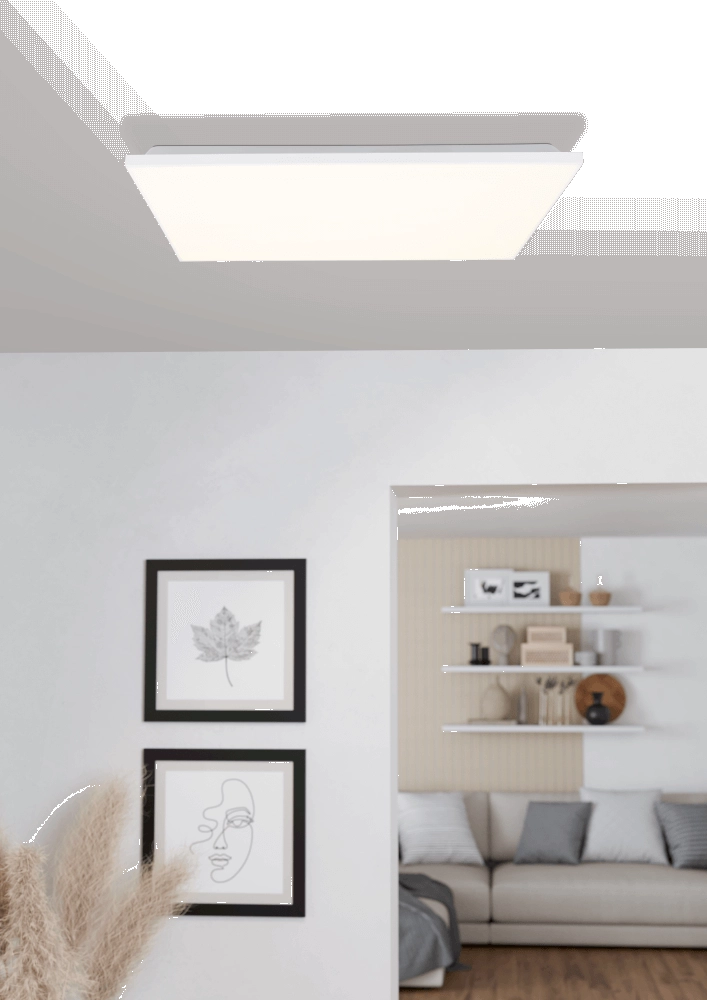 Weiße Deckenleuchte Trupiana 44 x 44 cm Eglo 9008606244706