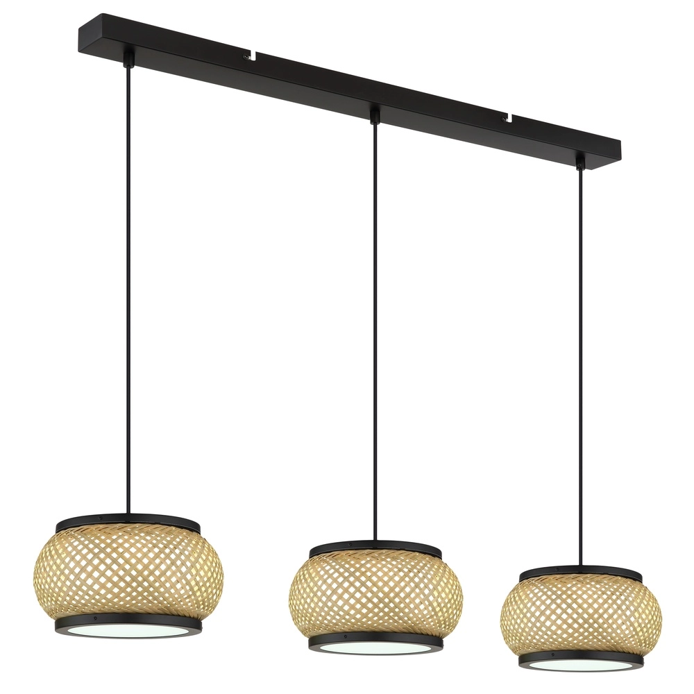 Pendellampe Bambora 3-Licht mit Bambus Globo 9007371566860