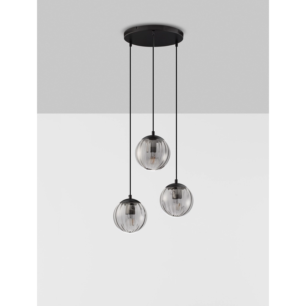 Pendelleuchte Abbacus 3-flammiges Rauchglas Lyora 5212017461056