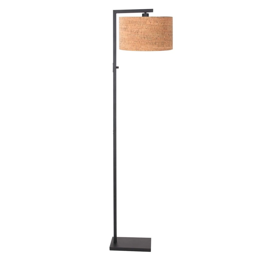 Schwarze Stehlampe Stang mit Korkkappe Ø30 cm Steinhauer 8712746180619