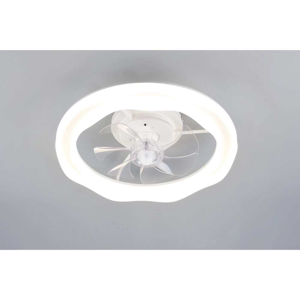 Weißer Fächer Skaulo Entwurf Ø 50cm Trio 4017807698831