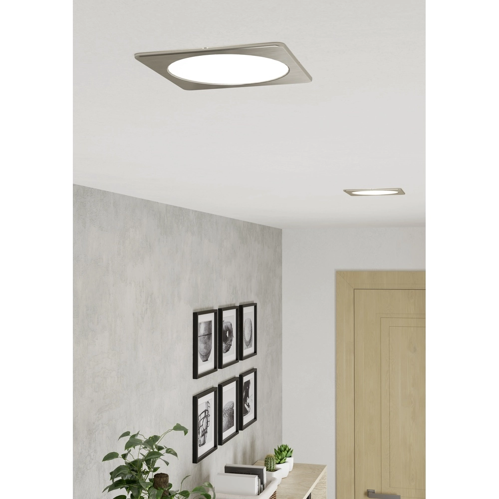 Einbaulampe Fueva 6 Quadrat – Edelstahl – 16,6x16,6 cm Eglo 9008606330881