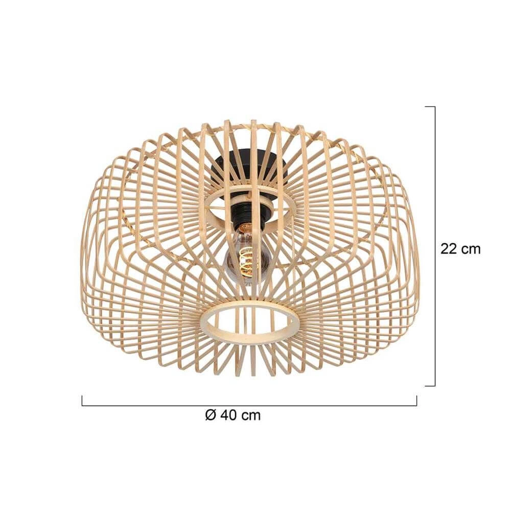 Deckenleuchte aus Bambus Bloeba Ø 40cm Steinhauer 8712746176780