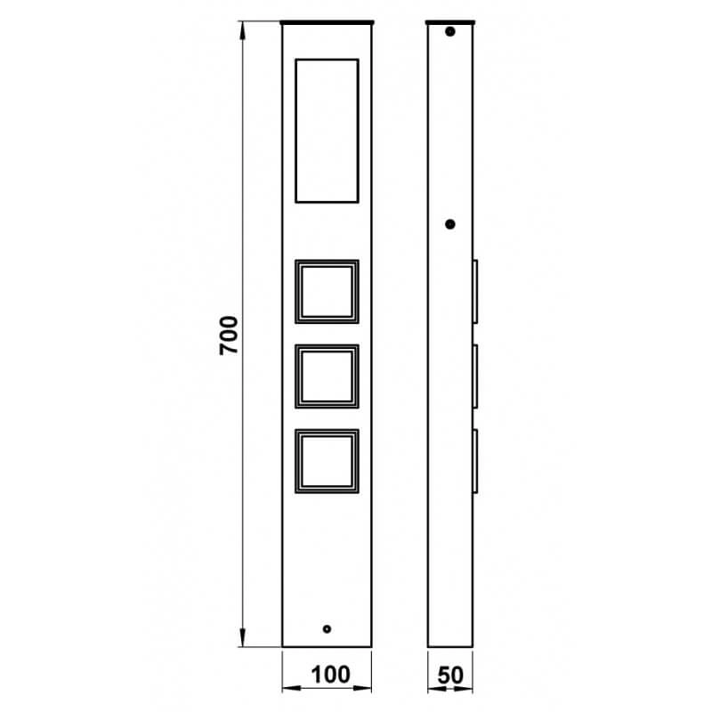 Außenlampe Abbiso 70 cm Albert 4007235921083