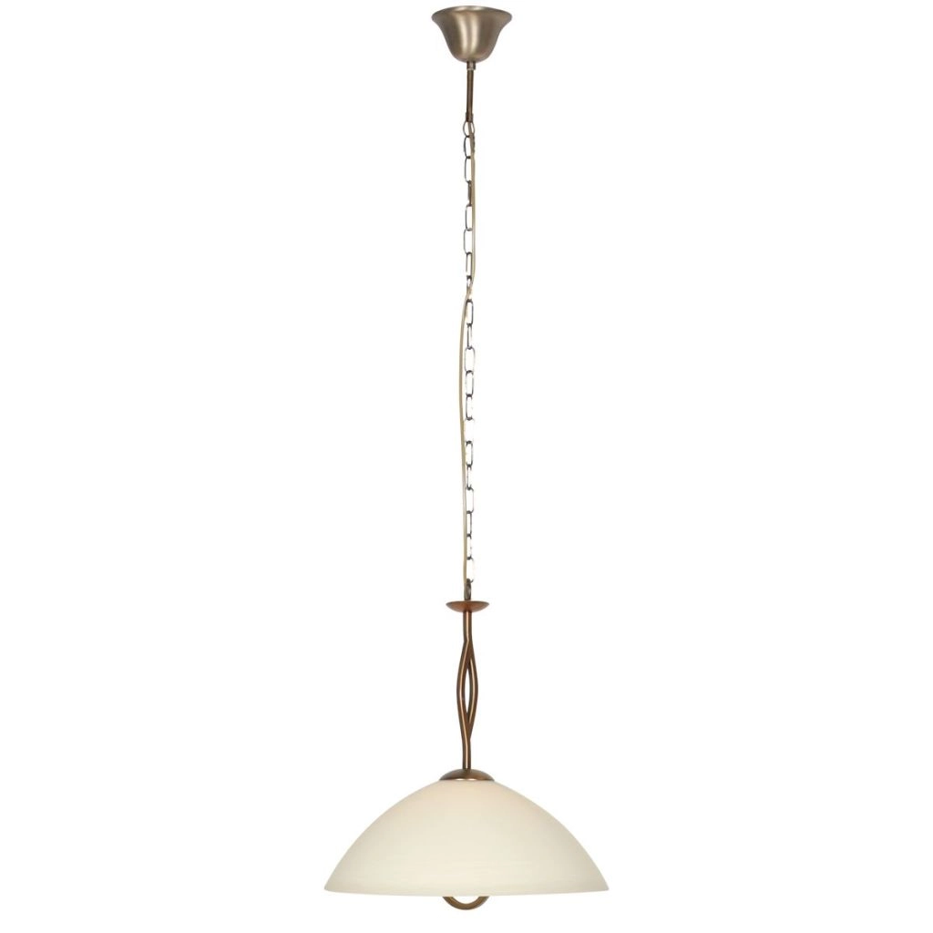 Klassische Pendellampe Anthea 1-Licht Bronze