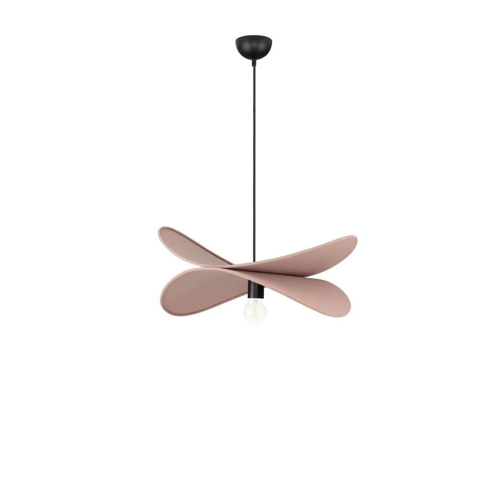 Moderne Pendellampe Luve Schwarz mit Mokkabraun Lyora 5212017493712