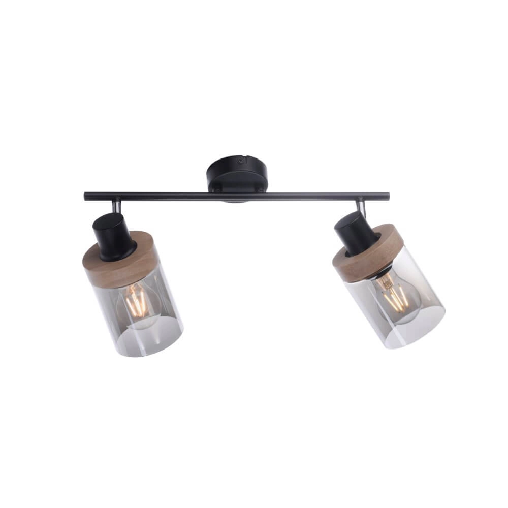 Deckenleuchte Pasqual 2-helles Schwarz Just Light 4043689986117