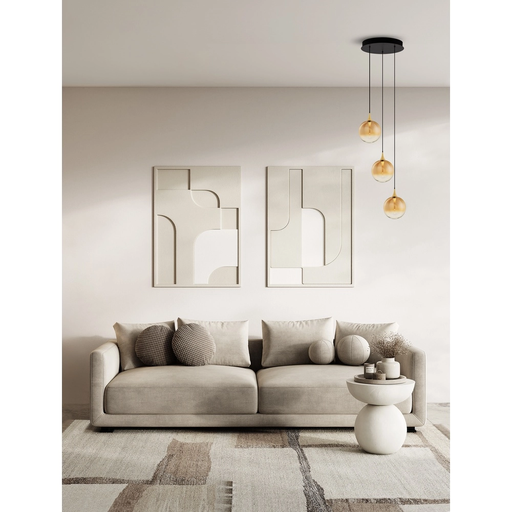 Pendelleuchte Orenda 3-flammiges Braunglas Lyora 5212017477637